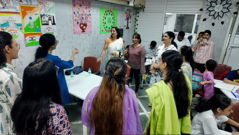 Interactive session at children's wellness workshop.
