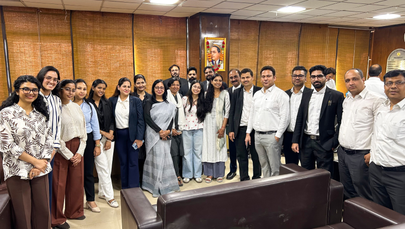 Group photo at Dwarka District Court event.