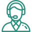 Customer support agent icon